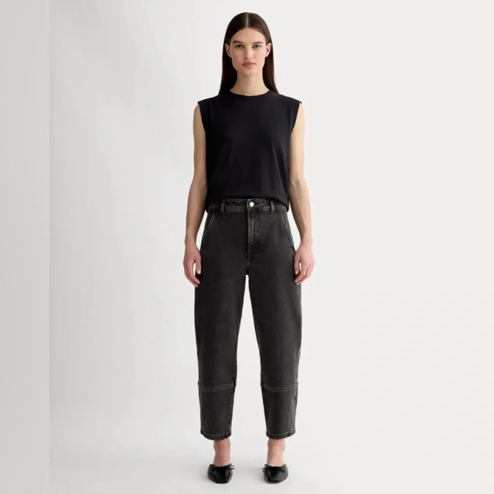 Everlane NWT Washed Black Utility Barrel Jeans (Size 26 Regular) - Picture 2 of 8